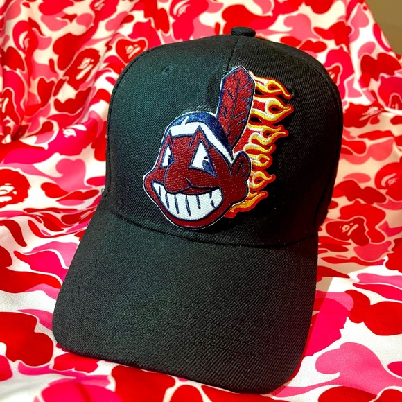Custom made chief wahoo Cleveland Indians Hat - Picture 6 of 6